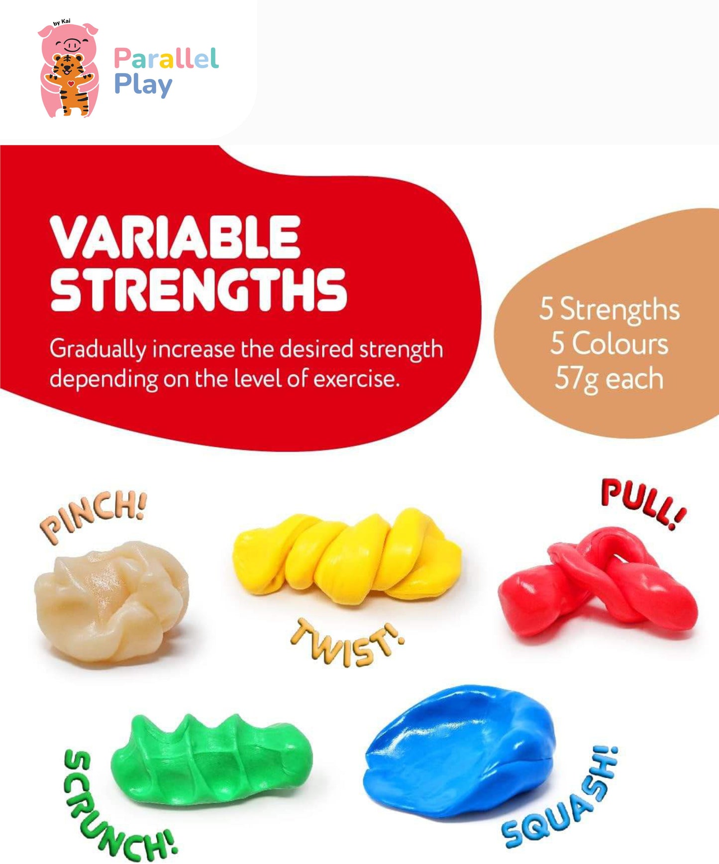Therapy Putty 5 Strengths