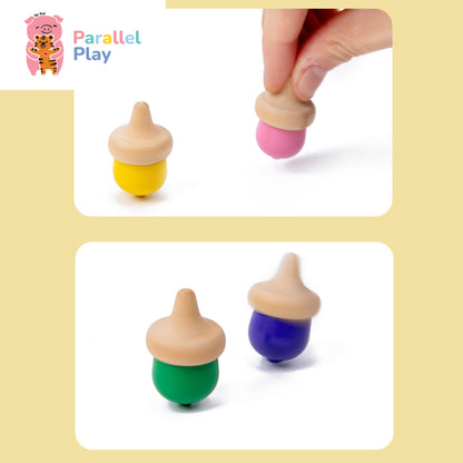 Rainbow Acorn Sorting Set