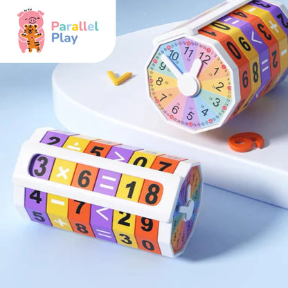Math Learning Cylinder with Clock