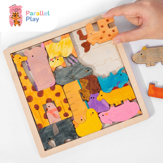 Colour-Your-Own Animal Puzzle Set